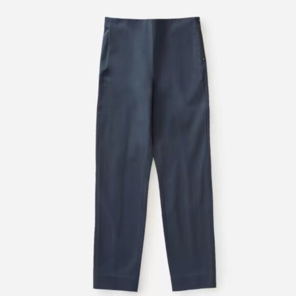 Everlane Navy Blue The Side Zip Stretch Cotton Work Pant - Picture 12 of 13